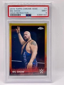 2015 WWE Topps Chrome Big Show Gold Refractor PSA 9 Paul Wight AEW WWF - Picture 1 of 1