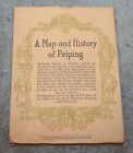 Rare 1936 Map And History Of Peiping Peking China Frank Dorn Amazing Condition