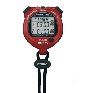SEIKO SOLER INTERVAL TIMER Power Red SVAJ103 Stopwatche Spedizione gratuita in Giappone - Foto 1 di 3