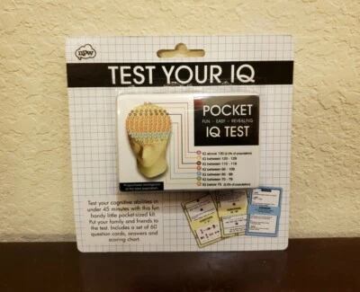 Pocket IQ Test Your IQ by npw - Compact, Has 2 Tests NEW  - Image 1 of 2