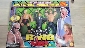 WCW Wrestlers Ring Announcer Series DDP, Scott Steiner & Buffer 1999 ToyBiz NUEVO - Imagen 1 de 2