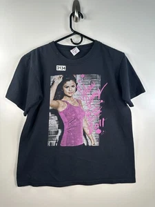 Anvil Unisex Youth Kids Graphic T-Shirt Selena Gomez Round Neck Blk Sz L 19x23 - Picture 1 of 11