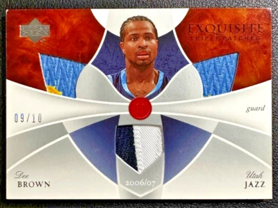 DEE BROWN 2006-07 UD Exquisite Collection Triple Patches 4-Colors 09/10 - Image 1 of 2