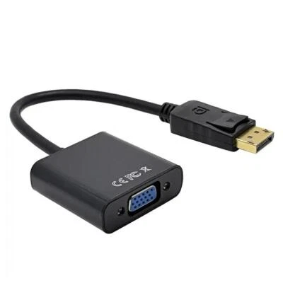 DisplayPort DP macho a VGA hembra adaptadores convertidor cable plomo 1080P -- - Imagen 1 de 4