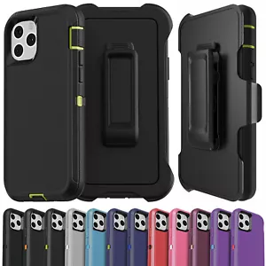 For iPhone 13 Pro Max 11 12 13 mini Case Shockproof Defender Cover + Belt Clip - Picture 1 of 63