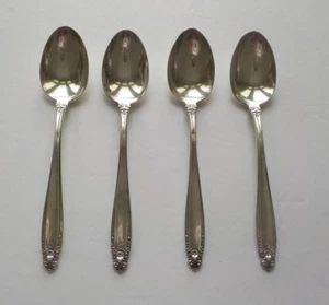 Set/4 International PRELUDE Sterling Silver Teaspoons, No monograms - Picture 1 of 9