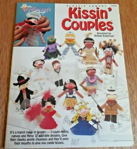 NEW! The Needlecraft Shop Plastic Canvas Booklet "Kissin' Couples" 12 Sets - Picture 1 of 4