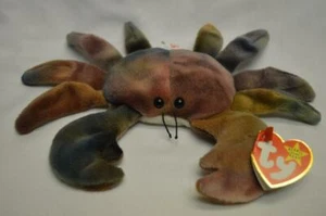 GUARANTEED AUTHENTIC CLAUDE THE CRAB TY BEANIE BABY BABIES ERROR NAME IN CAPITAL - Picture 1 of 11