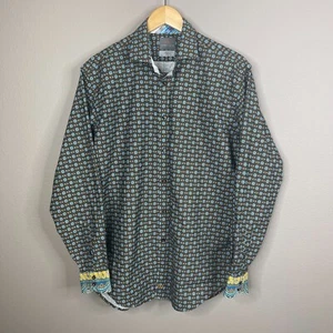 Thomas Dean Means Button Down Freizeit Hemd Gr. L Langarm Braun Geometrisch - Bild 1 von 8