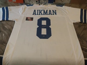 Troy Aikman Autographed Dallas Cowboys Custom Jersey, Leaf Coa...5$ Dollar Ship! - Picture 1 of 5