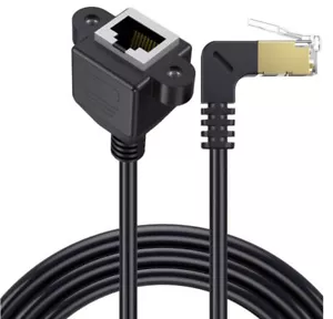 Cable Wonderwires Cat8 RJ45 extensión Ethernet en ángulo ascendente macho a hembra - Imagen 1 de 7