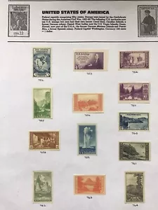 USA 1934 Mint Hinged Imperf National Parks + 3 Commemorative Issues - Picture 1 of 1