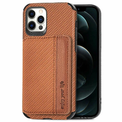 Funda tipo billetera magnética abatible con tarjetero para iPhone 14 15 16 17 Pro Max 13 12 11 7 Foto 1 de 4