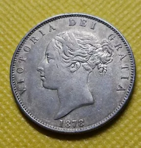 More details for 1878 halfcrown victoria british silver coin
