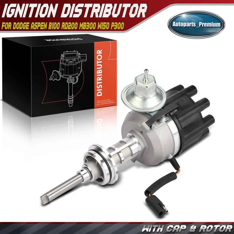 Distribuidor de encendido con tapa y rotor para Dodge Aspen B100 RD200 MB300 W150 P300 Foto 1 de 4
