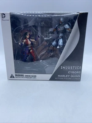 DC Collectibles Cyborg VS Harley Quinn Paquete de 2 3,75" Figura Línea INJUSTICE (B) Foto 1 de 4