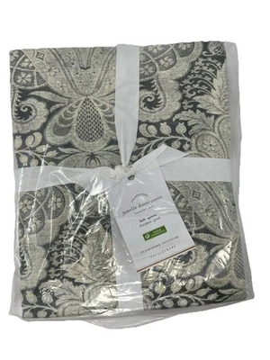 Pottery Barn Janelle Damask Duvet Cover _Gray_Full/Queen Scroll_NWT_T#J - Image 1 of 4