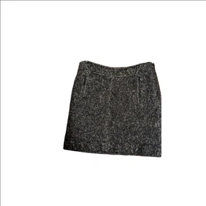 Banana Republic Gray and white speckled Wool mini skirt size 0 - Picture 1 of 10