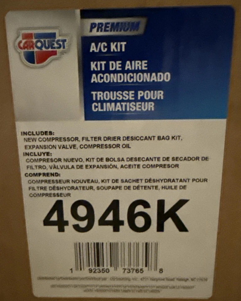Kit de repuesto de aire acondicionado CARQUEST 4946K para Honda CR-V 07-11 Foto 1 de 1