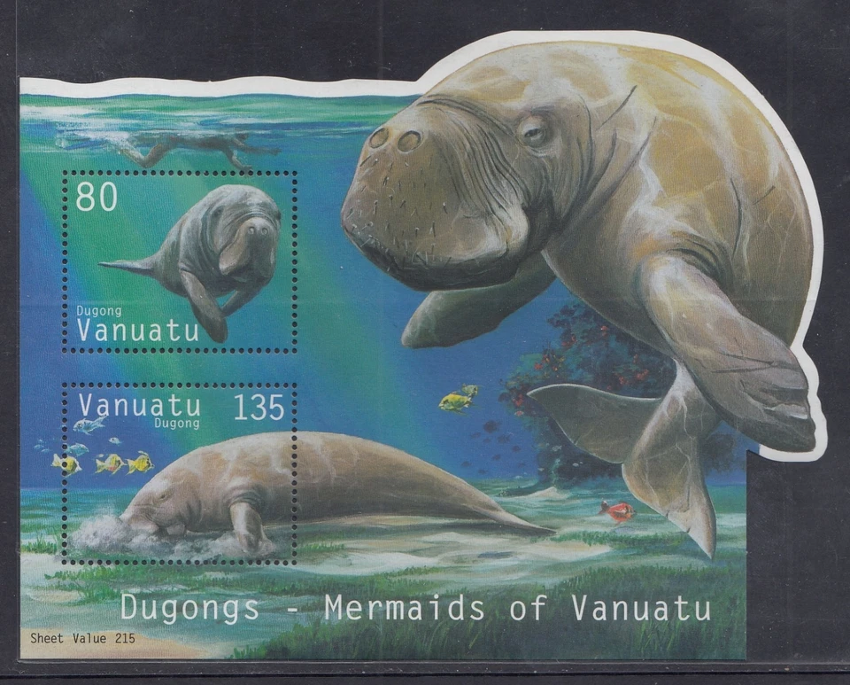 Vanuatu 2002 Mermaids of Vanuatu - Dugongs Mini Sheet Mint - MUH - image 1 of 1
