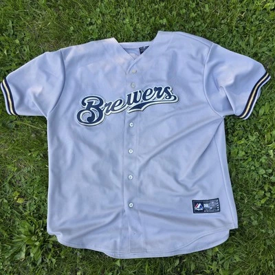 Milwaukee Brewers MLB Baseball 8 Ryan Braun Jersey Road XXL Majestic Made USA  - Image 1 of 4