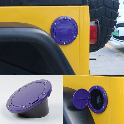 Cubierta de puerta de llenado de tanque de combustible exterior púrpura tapa de gasolina para Jeep Wrangler TJ 1997-06 Foto 1 de 4