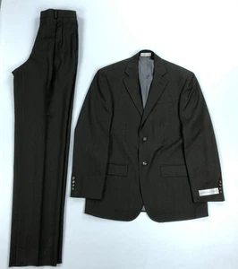 Geoffrey Beene 37S 30x36 Brown 100% Wool Birdseye Mens Jacket Pants Suit - Picture 1 of 24