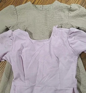 Authentic Amish Girls Dresses Size 10. Lot Of 2 With Aprons. Shipshewana IN Made - Picture 1 of 21
