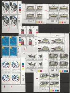 Denmark - Nice Lot With Plate Blocks - Mint Never Hinged - 10 Scans - Picture 1 of 10