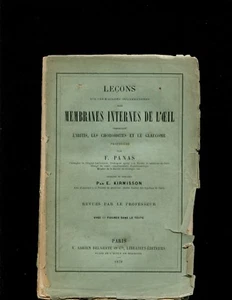  Panas, Leçons sur les maladies inflammatoires des membranes internes de l'oeil. - Picture 1 of 1