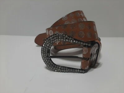 Cinturón de cuero genuino marrón Miss Me talla pequeña para mujer Foto 1 de 4