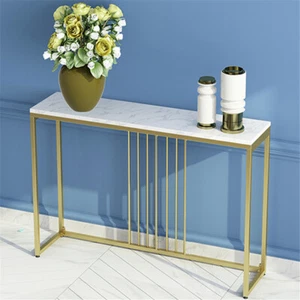 Anti-scratch Console Table Sintered Stone Tabletop Entryway Tables Long-Life Use - Picture 1 of 24