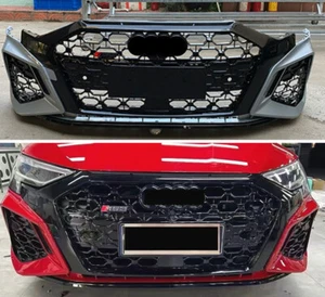 For 2021 2022 2023 Audi A3 Facelift to BodyKit RS3 Style Front Bumper Grille - Picture 1 of 7