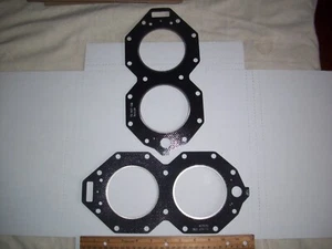 PAIR JOHNSON EVINRUDE LOOPER V4 HEAD GASKETS 18-3837 328623 later 1980s 120 140? - Picture 1 of 5