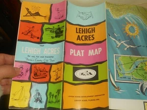 LEHIGH ACRES FLORIDA PLAT MAP Original 1964 Salesman Landowner Brochure RARE - Picture 1 of 12