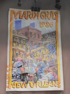 1986 Exxon Marci Grad New Orleans Poster Arte da Mura Vintage - Foto 1 di 4