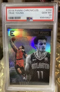 TRAE YOUNG 2018 19 PANINI PRIZM CHRONICLES Silver 234 ROOKIE PSA 10 RARE POP 116 - Bild 1 von 3