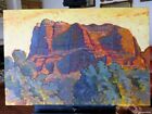 AZ RED ROCK ENIGMA OIL CANVAS ORIGIN PAINTING RUSSIAN SIGNED ARTIST ABSTRACT 36