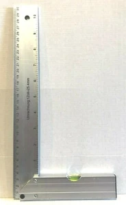 300 x 160 MM ANGLE SQUARE MEASURE L SHAPED RULER incl SPIRIT LEVEL,ALUMINIUM - Bild 1 von 6