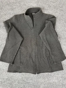Eileen Fisher Cardigan Womens Black Pullover Classic Full ZipSize S - Picture 1 of 6