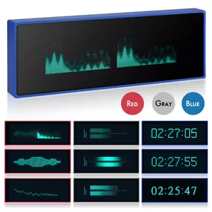 VFD Music Spectrum Display Desk Clock MIC+LINE Sound Level Indicator Dot Matrix - Picture 1 of 15