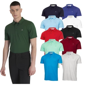 Camisa Polo Calvin Klein Golf Para Hombres Planet CK Manga Corta Transpirable Top - Imagen 1 de 7