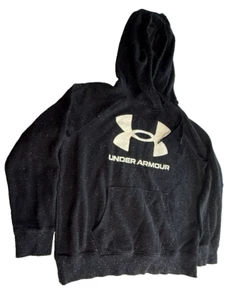 Sudadera con Capucha Under Armour Para Hombre Grande Negra Pullover Moteado Suelta- - Imagen 1 de 6