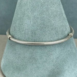 925 Sterling Silber Bettelarmband Schlangenkette Gliederkette Starter 8'' - Bild 1 von 9