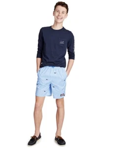  Troncos Chappy Bordados de Ballena Gingham VINEYARD VINES XL/TG (18) - Imagen 1 de 5
