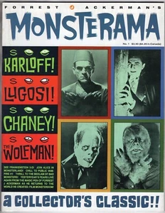 Forest J Ackerman MONSTERAMA 1 1991 Monster Movie Magazine KARLOFF Lugosi CHANEY - Bild 1 von 3