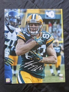 Foto 16x20 firmada por Jordy Nelson Green Bay Packers ~ Certificado de autenticidad JSA - Imagen 1 de 5