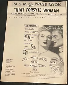 pressbook QUELLA FORSYTE DONNA Errol FLYNN Greer GARSON ecc. Libro stampa ORIG 1949 - Foto 1 di 12