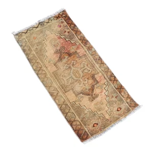 Handwoven oriental wool turkish rug , Vintage Authentic Carpet For Any spaces - Picture 1 of 9