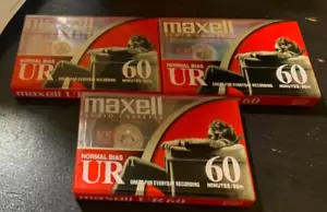 Maxell UR-60 Cassette - 120 min, 3 sealed cassettes - Picture 1 of 3